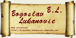 Bogoslav Lukanović vizit kartica